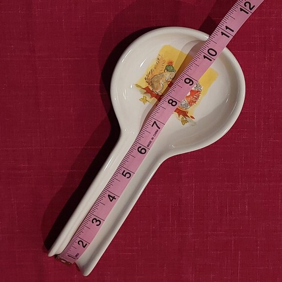 Rae Dunn "Sweater Weather" Squirrel & Hedgehog Ceramic Spoon Rest - Picture 6 of 7